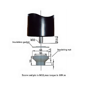 Bolt type aluminum electrolytic capacitor ES35