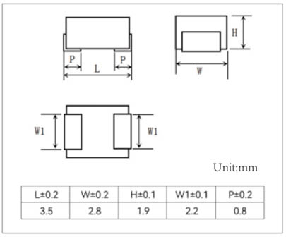 Conductive polymer tantalum electrolytic capacitor TPB1902